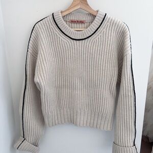 Acne Studio Ribbed Cream Sweater